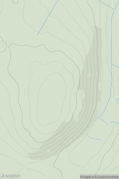 Thumbnail image for Bank Hill [The River Tweed to the English Border] showing contour plot for surrounding peak